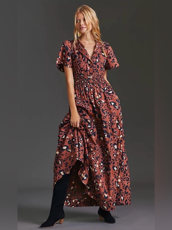 Anthropologie Dresses & Skirts - ANTHROPOLOGIE The Somerset Maxi Dress in Cheetah Print
